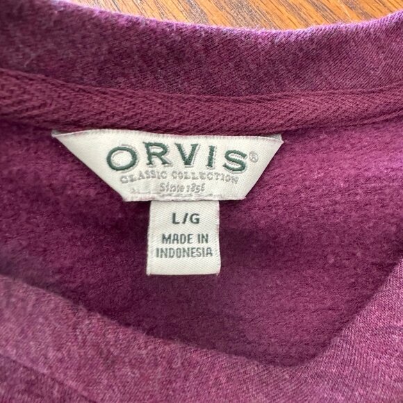 Orvis Womens Purple Sweatshirt L Long Sleeve Crewneck Soft & Stretchy - Picture 4 of 8
